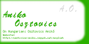 aniko osztovics business card